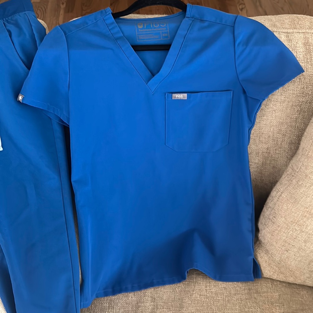 Figs Scrub Top XXS - Catarina One Pocket- Royal Blue